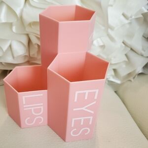 Pink Makeup Brush Organizer